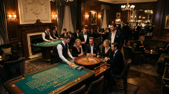 Electronic Touch-Bet Roulette terminals overlooking the live wheel