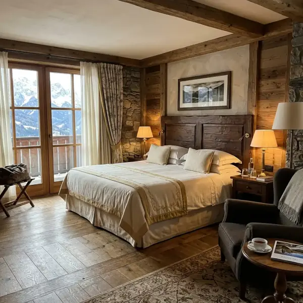 St. James's Deluxe King Room with sitting area and marble bath